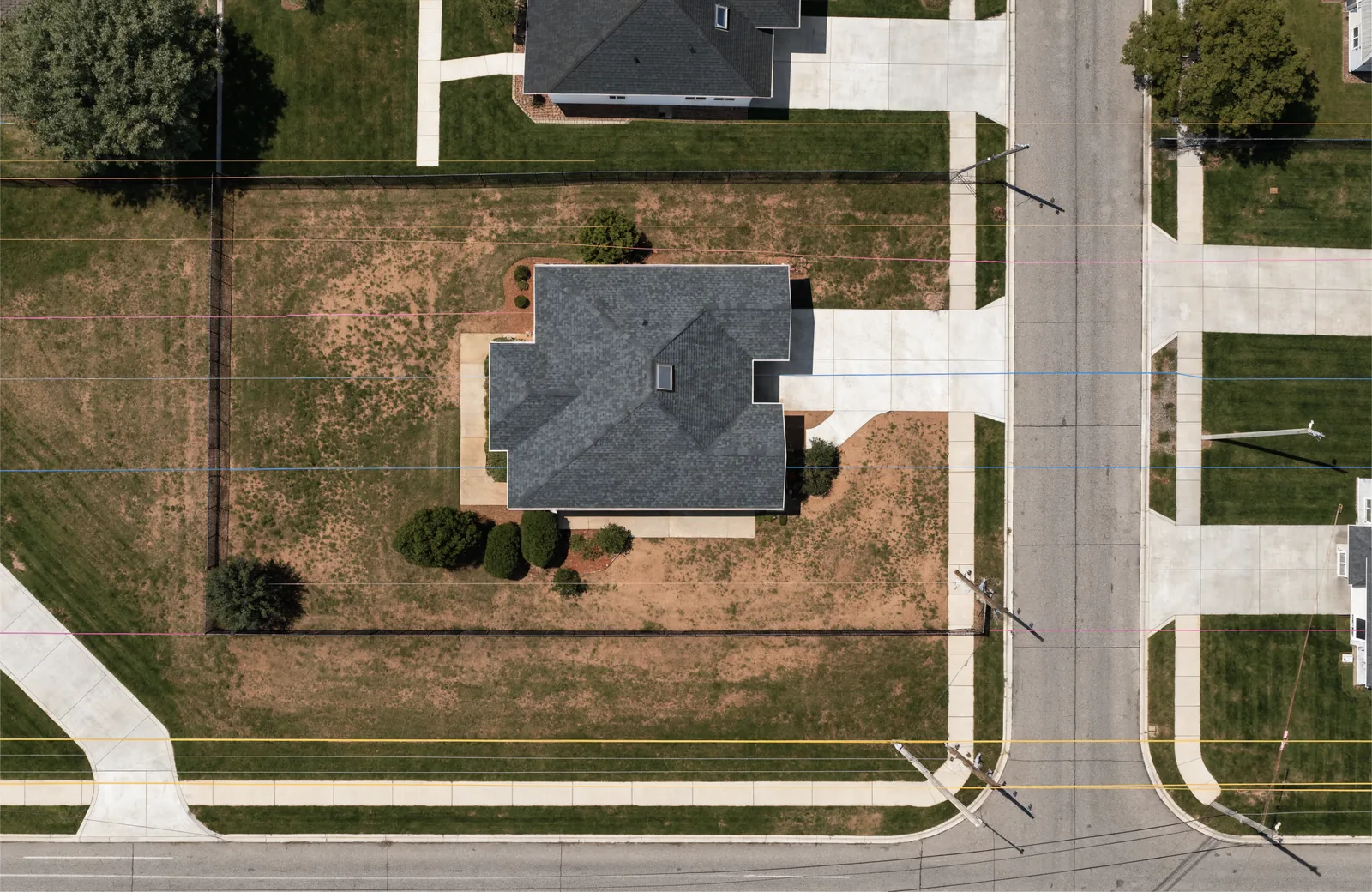 Georeferenziertes Orthofoto desselben Grundstücks